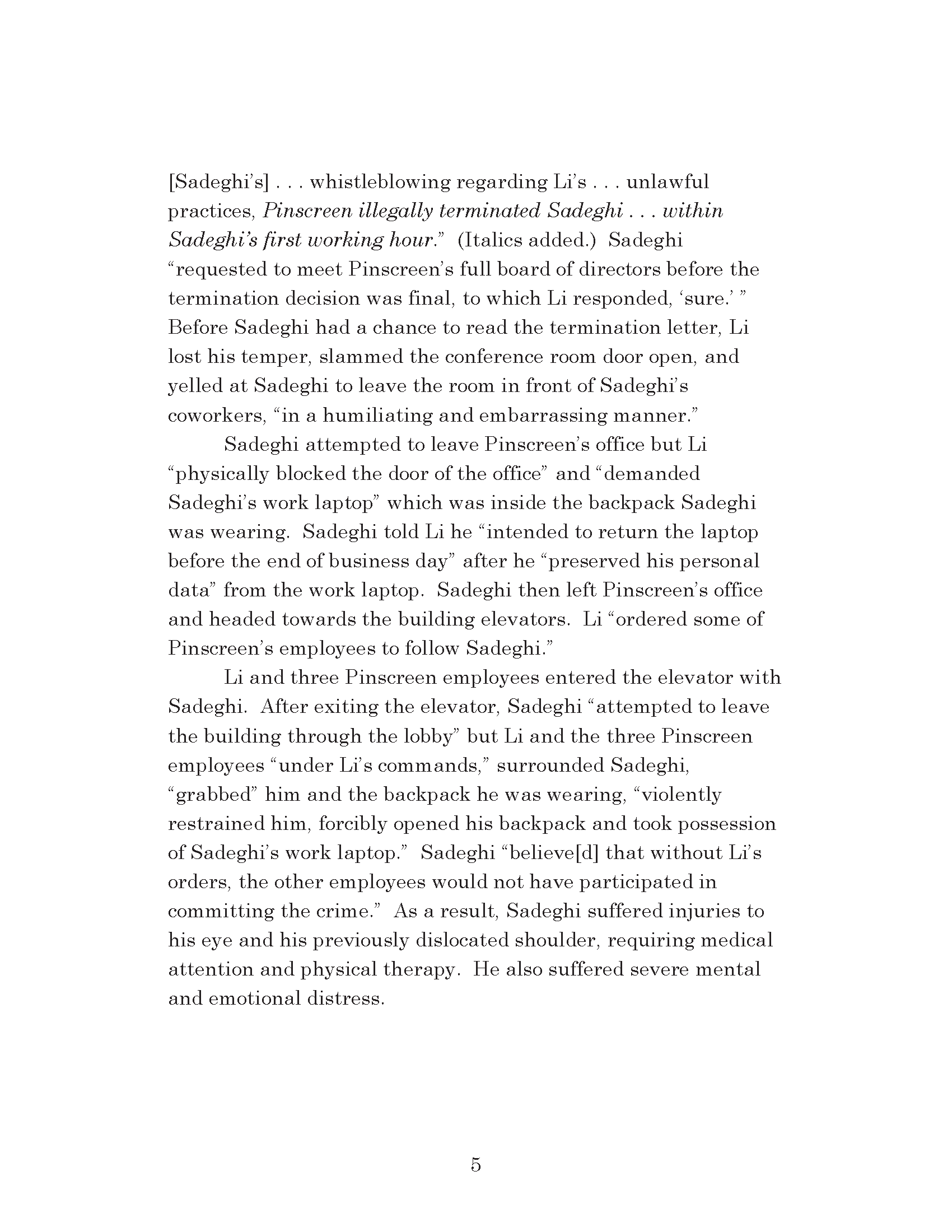 Dr. Iman Sadeghi v. Dr. Hao Li - Petition For Review Page 27