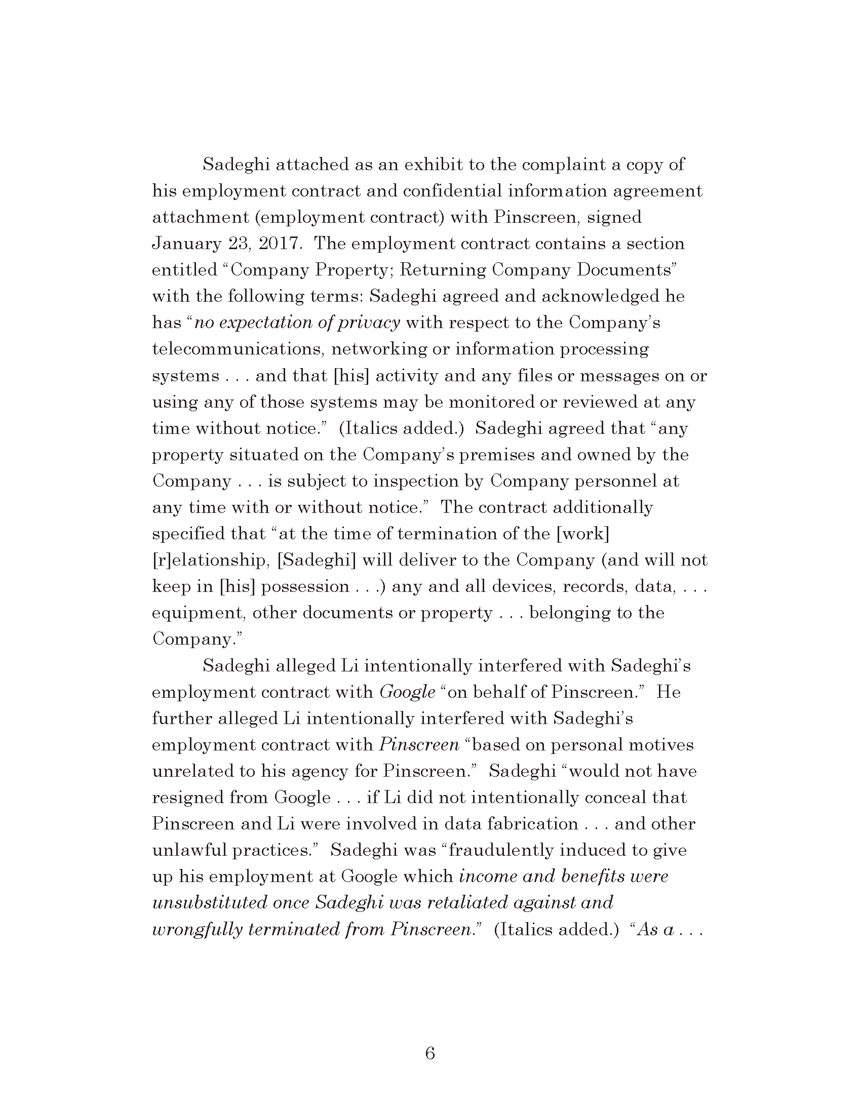 Dr. Iman Sadeghi v. Dr. Hao Li - Petition For Review Page 28