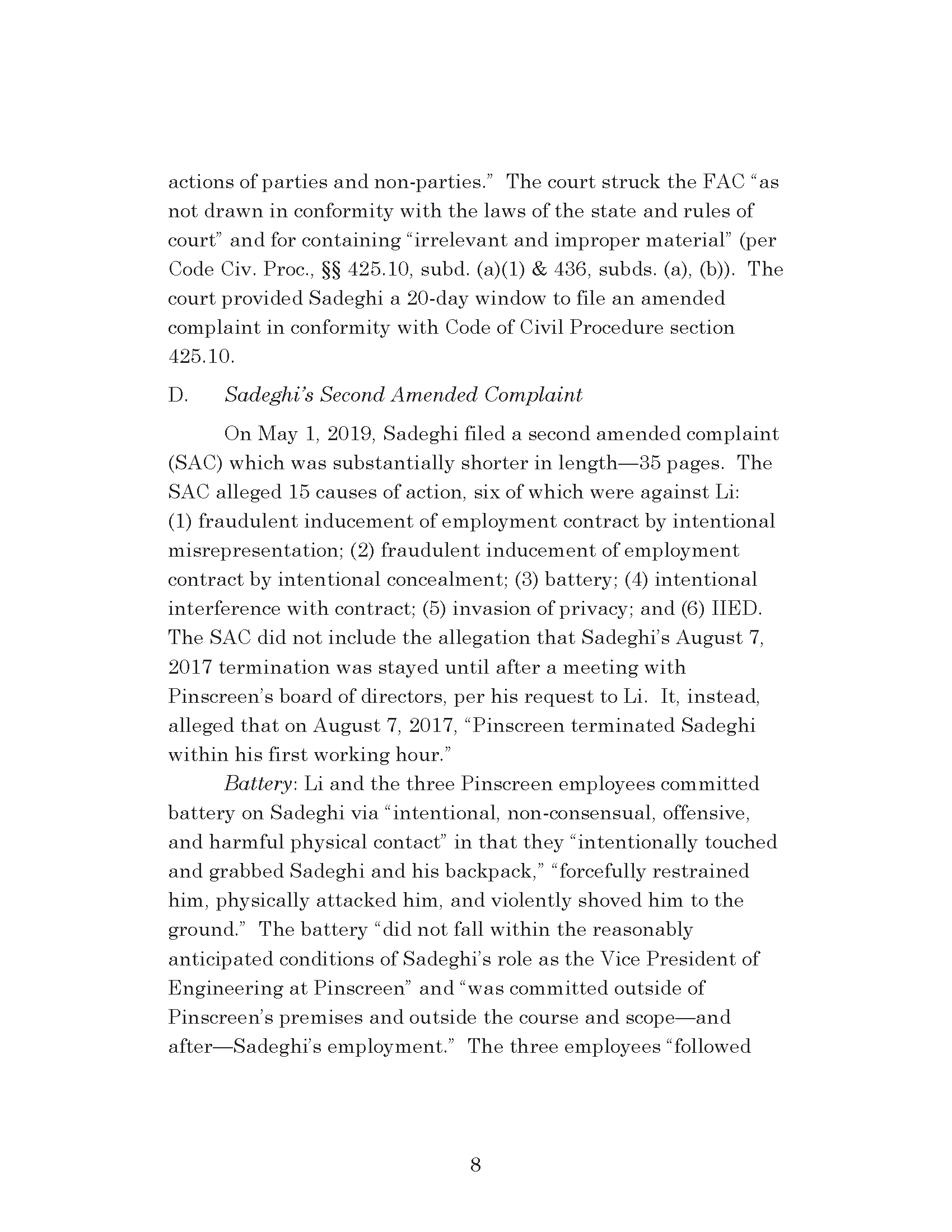 Dr. Iman Sadeghi v. Dr. Hao Li - Petition For Review Page 30