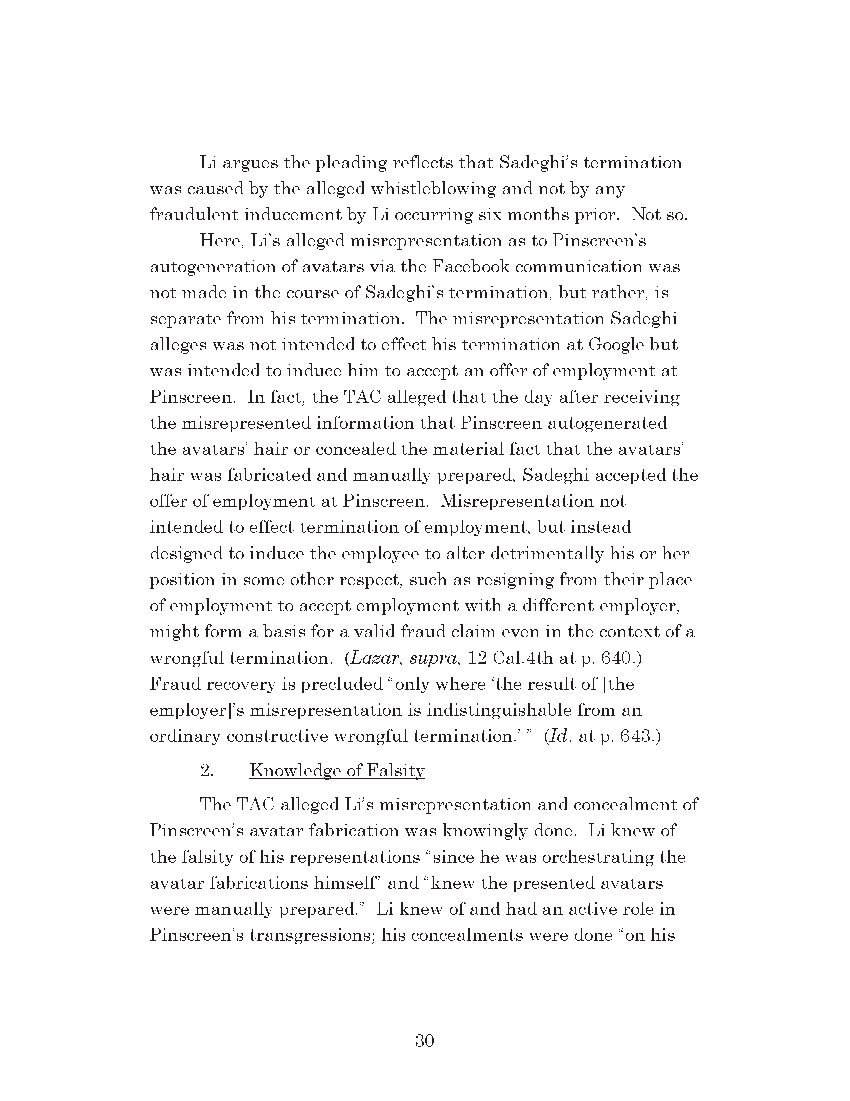 Dr. Iman Sadeghi v. Dr. Hao Li - Petition For Review Page 52